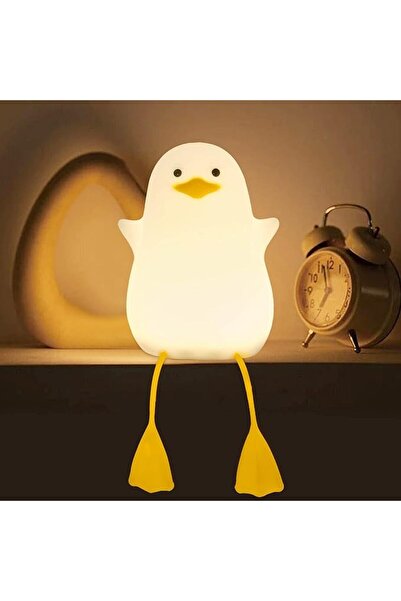 Choice ضوء دافئ، تصميم إبداعي ومرح على شكل بطة من السيليكون، مصباح ليلي صغير ...