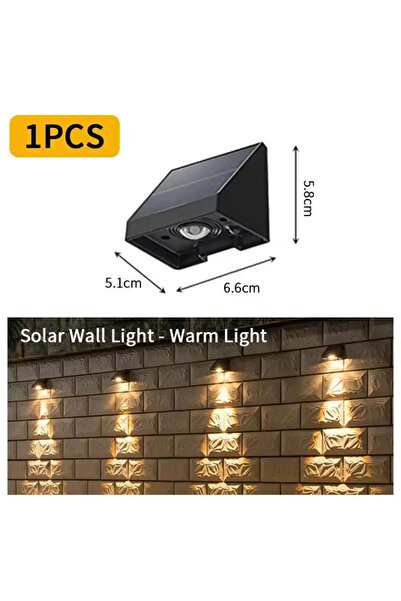 Choice 1 bead Solar Wall Lamp Outdoor Waterproof Warm White Fence Light Solar...
