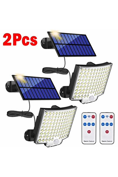 Choice قطعتان مع جهاز تحكم عن بعد، مصباحان يعملان بالطاقة الشمسية مزودان بـ 1...