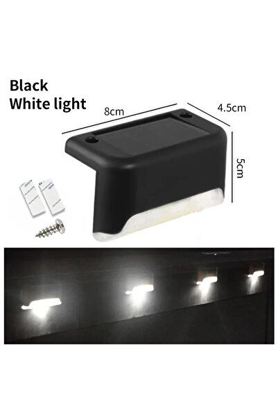 Choice 4 قطع إضاءة سوداء وبيضاء، قطعة واحدة، 4 قطع مصابيح شمسية خارجية مقاومة...