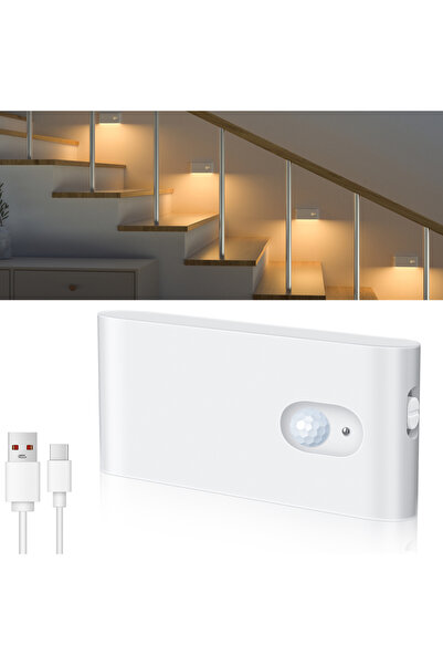 Choice مصباح درج لاسلكي أبيض اللون مزود بمستشعر حركة من WILLED، يعمل بالبطاري...