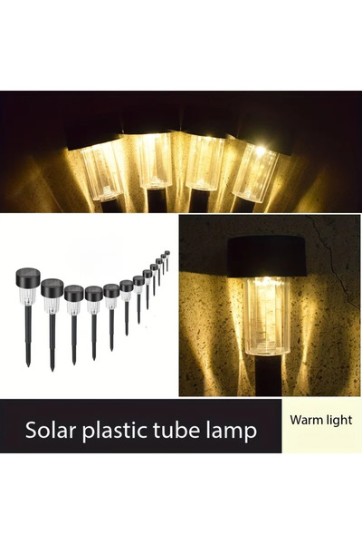 Choice عبوة من 10 مصابيح شمسية خارجية بيضاء دافئة، مصابيح حدائق شمسية، مصابيح...