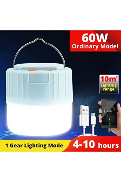 Choice مصباح تخييم LED بقوة 60 واط، مقاوم للماء وقابل لإعادة الشحن، يعمل بدون...