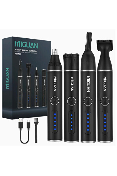 Choice مجموعة أدوات تشذيب الجسم للرجال السود 4 في 1 متعددة الوظائف لتشذيب الأ...