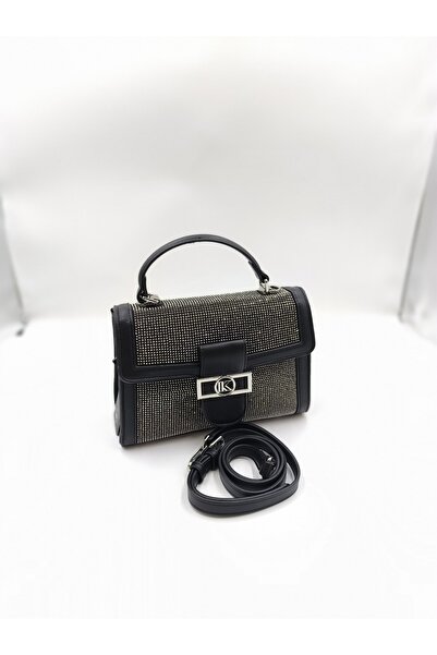 seyyah Stylish Women's Small Shoulder Bag with Stone Detail and Flap Closure