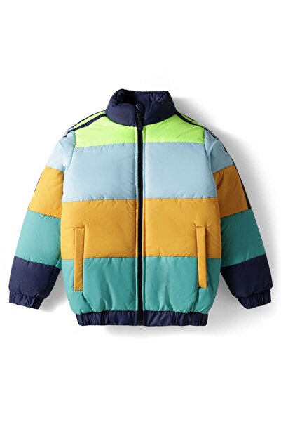 Pine kids Woven Full Sleeves Padded Jacket with Cut & Sew Design - Multicolor