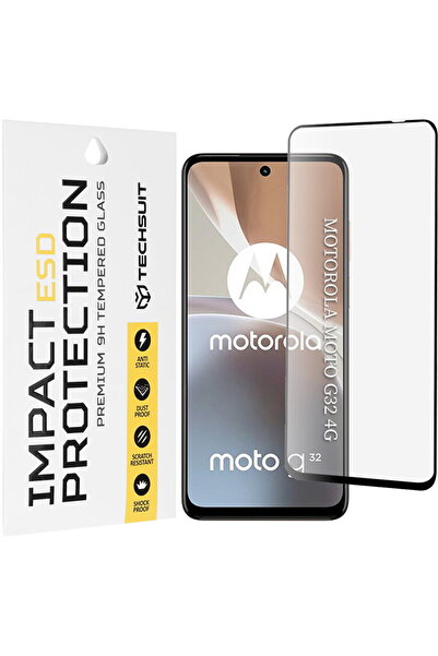 Techsuit Screen Protector for Motorola Moto G32 - ESD Glass - Black
