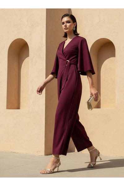 Iconic Jumpsuit Front Wrap with Zip Closure