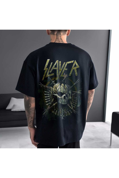 Kartier Tricou Negru Oversize Slayer Skull
