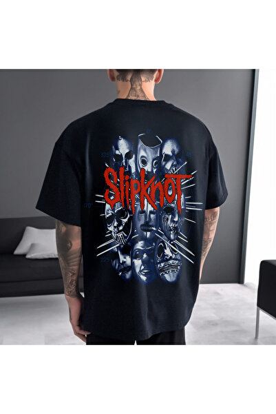 Kartier Tricou Negru Oversize Slipknot Family