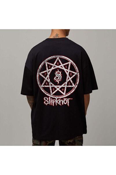 Kartier Tricou Negru Oversize Slipknot Pentagram