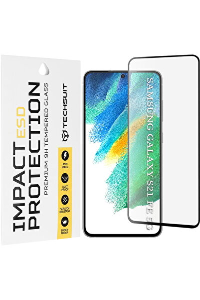 Techsuit Protector de ecran pentru Samsung Galaxy S21 FE 5G - Sticlă ESD - Negru