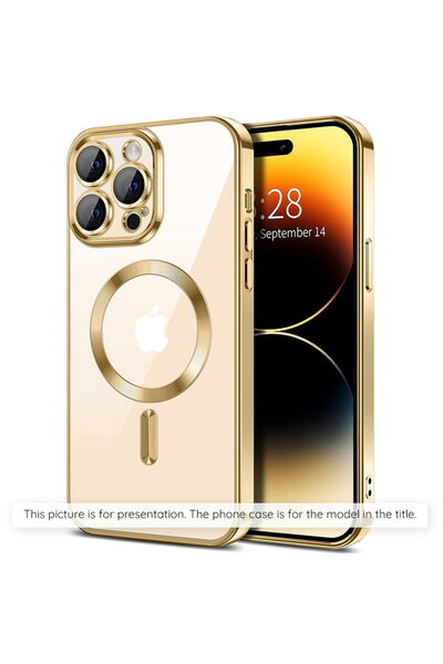 Techsuit Husă pentru iPhone 17 Air - Luxury Crystal MagSafe - Auriu