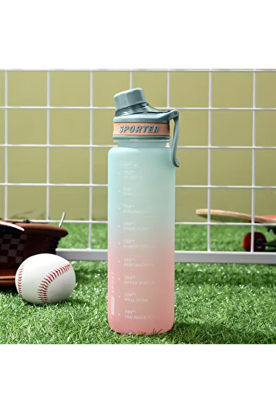 Generic Gradient Plastic Water Bottle 1200ml | Large Capacity BPA-Free with M...