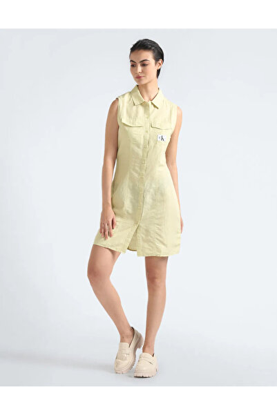 Calvin Klein Sleeveless Cotton Shirt Dress Dress Women
