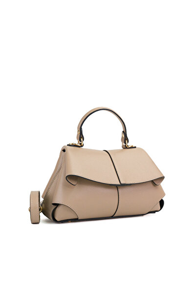 Posete Fagaras Amelie Leather Purse - Cream, Casual Bag Made of Genuine Leath...