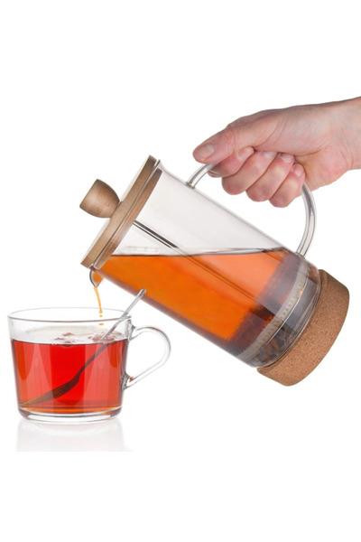 Zentrada 400 ml piston coffee maker, transparent glass, for coffee, tea, infu...