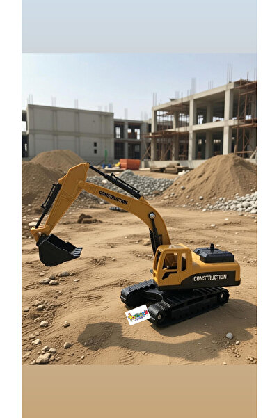 TOPROCKSTORE Oyuncak Excavator Kepçe Sürtmeli İş Makinesi 25 Cm