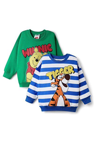 Babyhug Disney Drop Shoulder Sleeves Sweatshirts Winnie & Friends Graphics Pa...