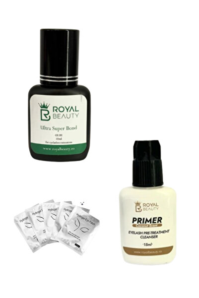 Royal Eyelash Primer Strand by Strand + Ultra Super Bond Glue + Long-Lasting ...