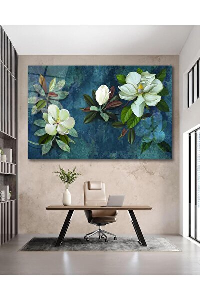 idealizbiz Pictură abstractă florală pe sticlă, modernă, pentru acasă, birou,...