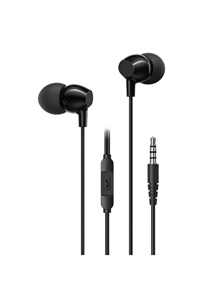 Usams US-SJ594 Headphones, Jack 3.5 mm, 1.2 m, Black