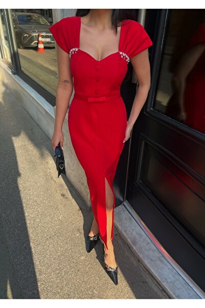 zoezoe TAŞ İŞLEMELİ YIRTMAÇLI MİDİ BOY ABİYE, DAVET , NİKAH VE MEZUNİYET ELBİ...