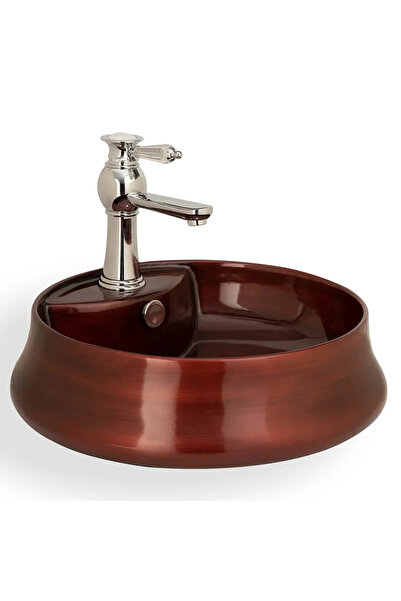 LENA - Tezgah Üstü Porselen Lavabo OUTLET - E-4045-3-