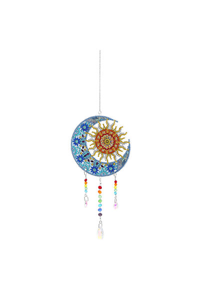Choice AA1004 1pc/Set DIY Sun and Moon Diamond Painting Sun Catchers Double S...