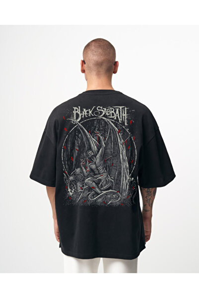 Kartier Tricou Negru Oversize Fallen Angel