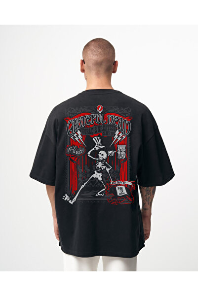 Kartier Tricou Negru Oversize World Greatest Show By Greatful Dead