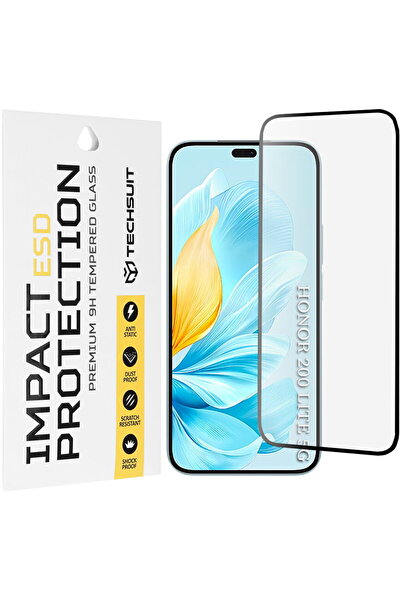 Techsuit Protector de ecran pentru Honor 200 Lite - Sticlă ESD - Negru