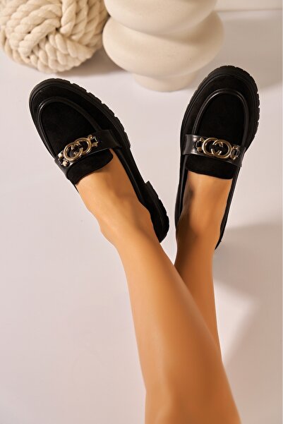 Joana Women's Black Suede Casual Shoes - Size 41