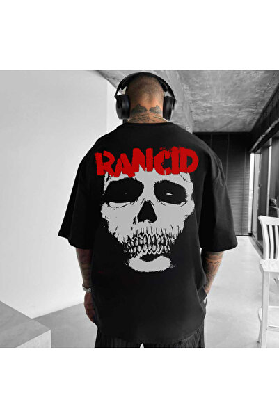 Kartier Tricou Negru Oversize Rancid Serious Skull