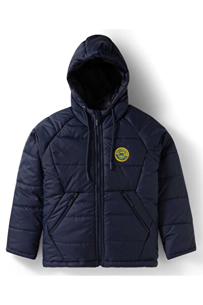 Pine kids Woven Full Raglan Sleeves Solid Hooded Padded Jacket - Navy Blue