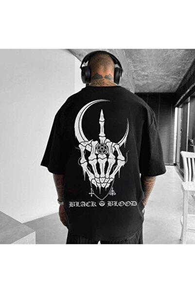 Kartier Tricou Negru Oversize Black Blood