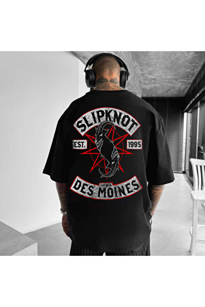 Kartier Tricou Negru Oversize Lowa Des Moines