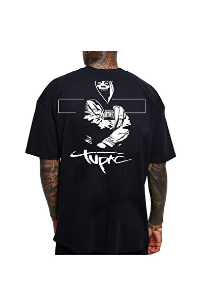 Kartier Tricou Negru Oversize Tupac
