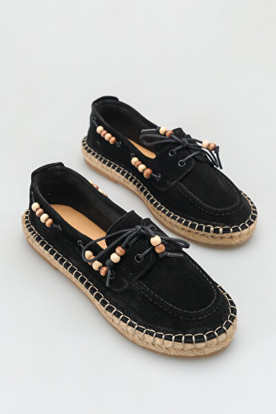 FEMME Дамски обувки от естествена кожа Espadrille Casual Loafer Rayssa Black