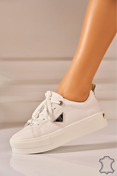 Joana White Leather Sneakers Radha Size 36