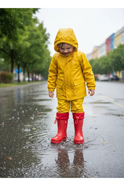 belixspor Conch Pliš komad Emoji devojčice čizme za kišu 26-35 crvene