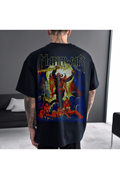 Kartier Tricou Negru Oversize Manwar