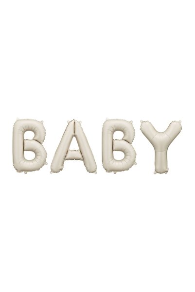 PARTY DECO SP. ZO.O.SP.K. BABY set of cream letter foil balloons 140x43 cm