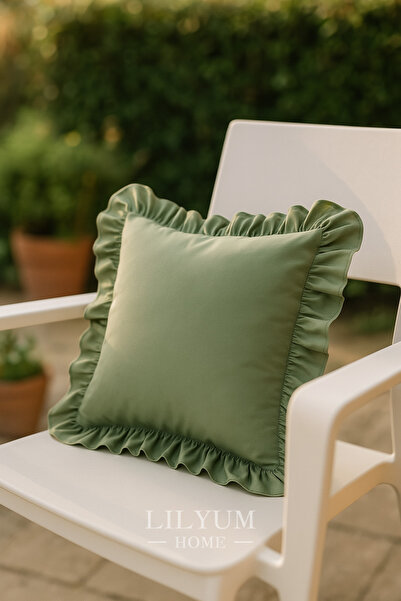 Lilza Home 100% pamuk Ukrasna volanasta Navlaka za jastuk – 43x43 cm