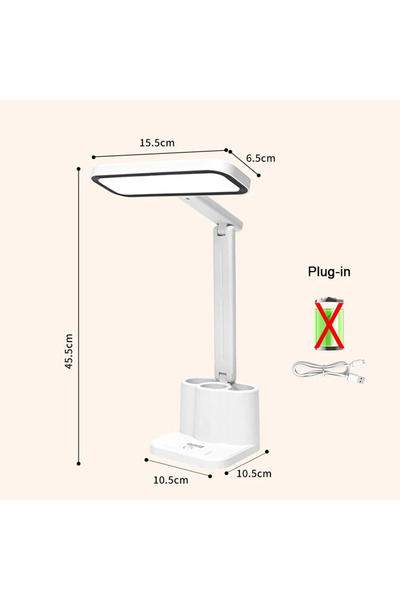 Choice A Plug in LED Desk Lamp 3 Levels Dimmable Touch Night Light USB Rechar...