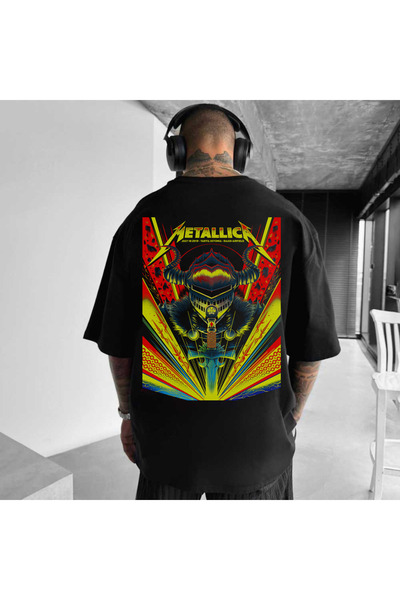 Kartier Tricou Negru Oversize Metallica On Tartu
