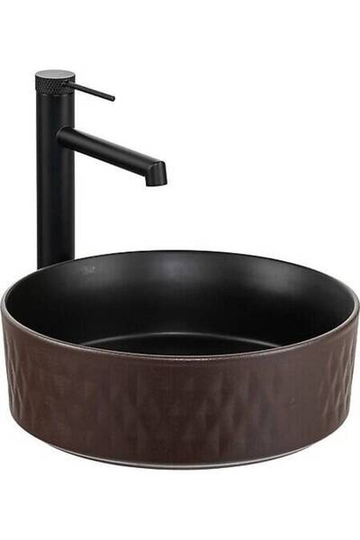 LENA - Tezgah Üstü Porselen Lavabo OUTLET - E-W5001KS-