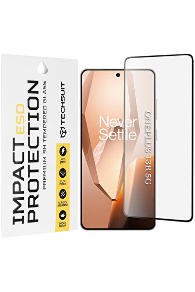 Techsuit Screen Protector for OnePlus 13R - ESD Glass - Black