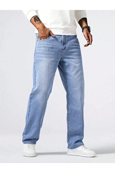 oraystore Men's Loose-Fit Comfortable Fit Jeans