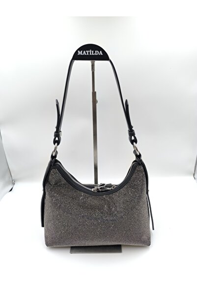 seyyah Stylish Women's Small Shoulder Bag with Stone Detail